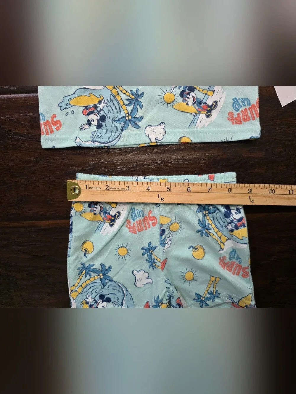 NWT Disney Mickey Mouse Surf Pajama Set Boys 3-6 Months